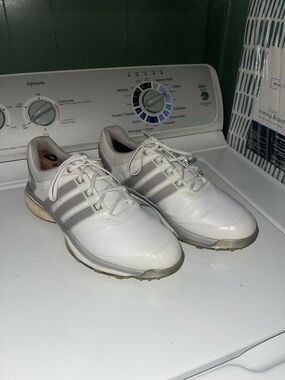 Adidas Men's White Athletic Golf Shoes